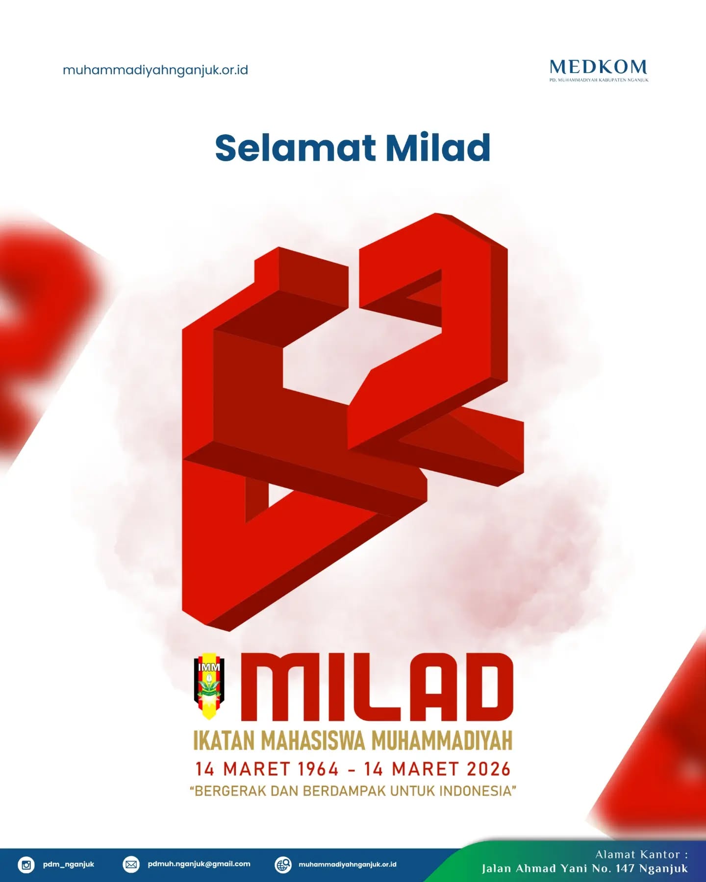 Selamat Milad Ke 62 Tahun Ikatan Mahasiswa Muhammadiyah.

#muhammadiyah #lensamu #muhammadiyahnganjuk