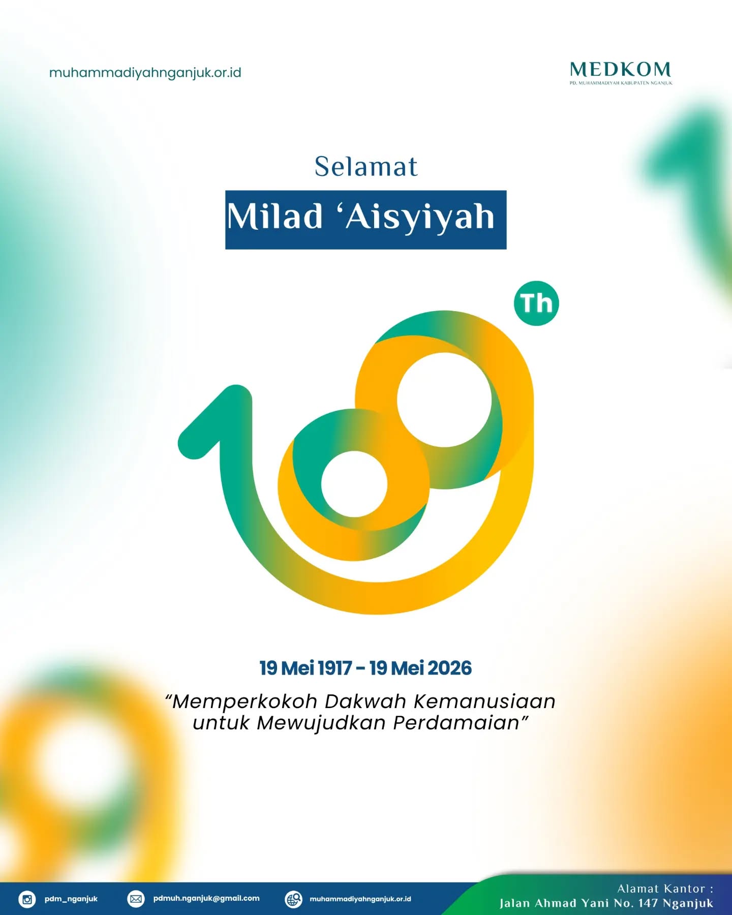 Selamat Milad 'Aisyiyah ke 109 Tahun.

#muhammadiyah #aisyiyah #nganjuk